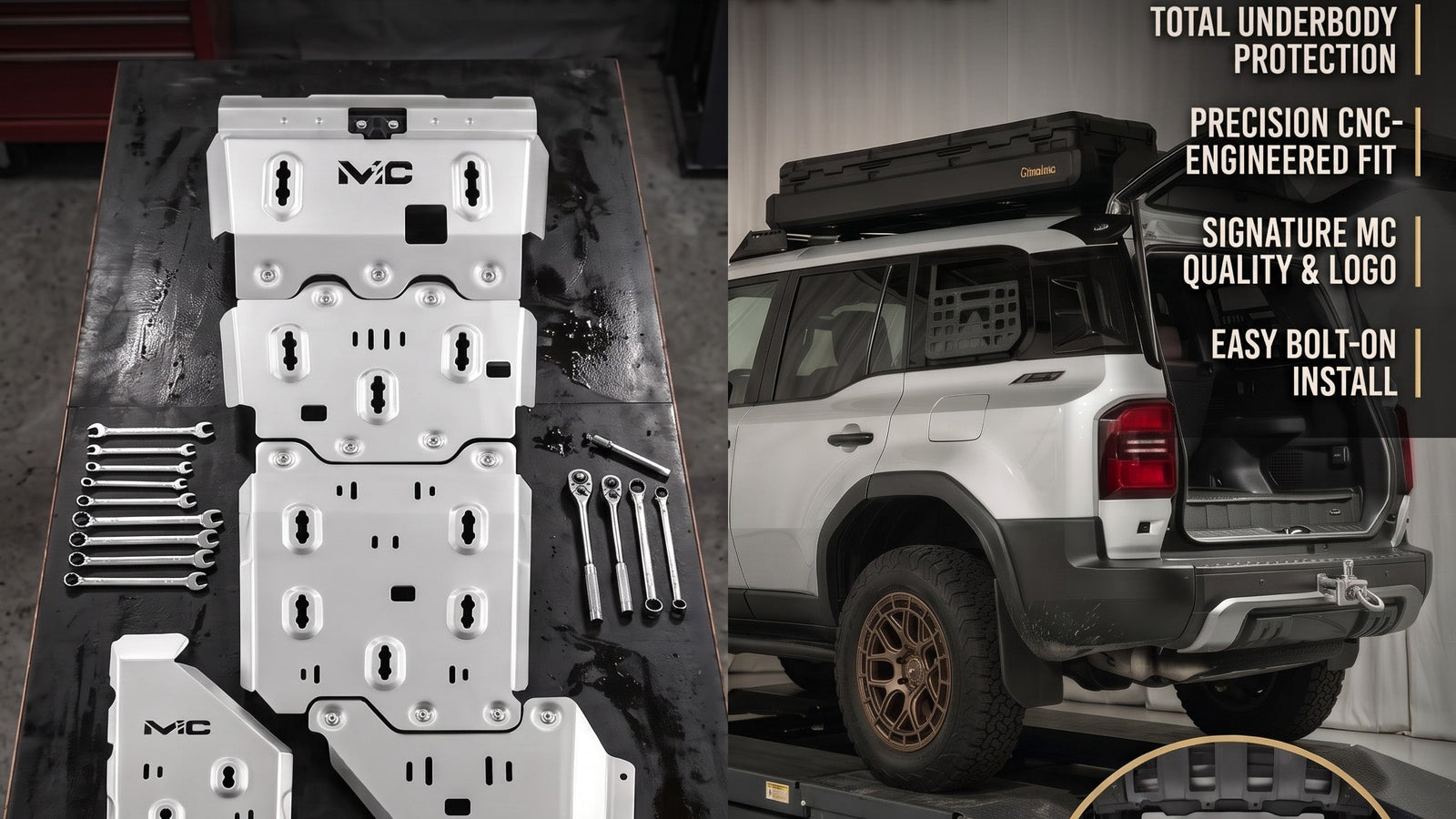 Heavy-Duty MC Underbody Guard 4-Piece Set for Toyota Land Cruiser 250