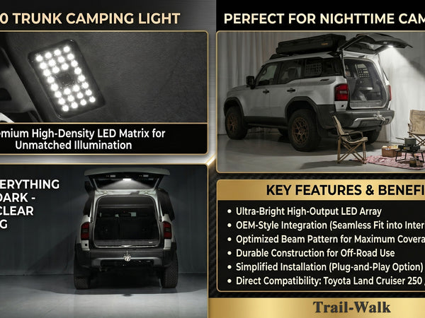 Ultra-Bright LED Trunk Camping Light for Toyota Land Cruiser 250 & Lexus GX550