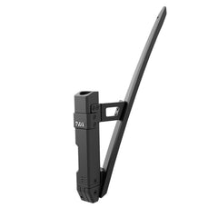 A black metal mounting bracket with a long flat arm and a cylindrical base, shown on a plain white background. The brand name 'trail-walk' is printed in white on the side of the base.