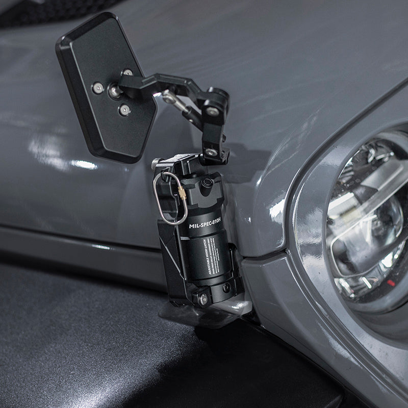 "Grenade" Hood Latch & Sand Mirror Kit for Jeep Wrangler