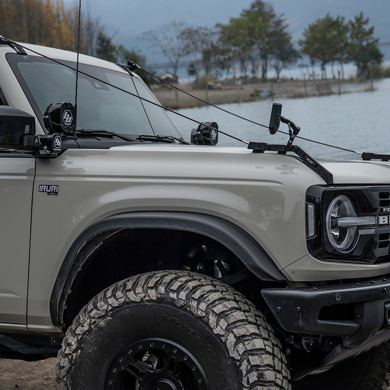 Rain Forest Diverter with Asymmetric Sand Mirrors for Ford Bronco