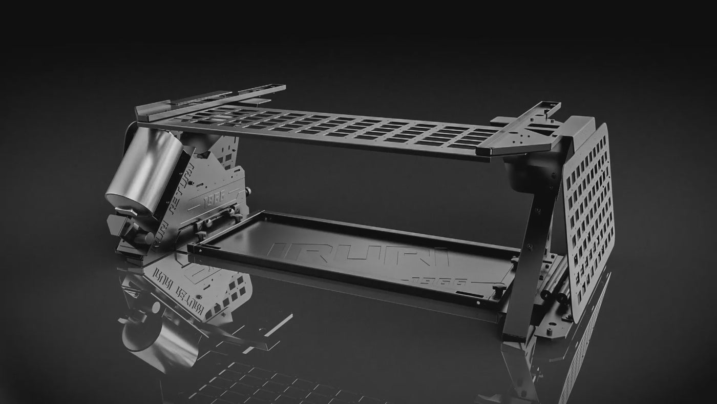 CGI product demonstration animation showing the 100% precise CAD alignment and rattle-free bolt-on fitment of the Bronco modular trunk organizer