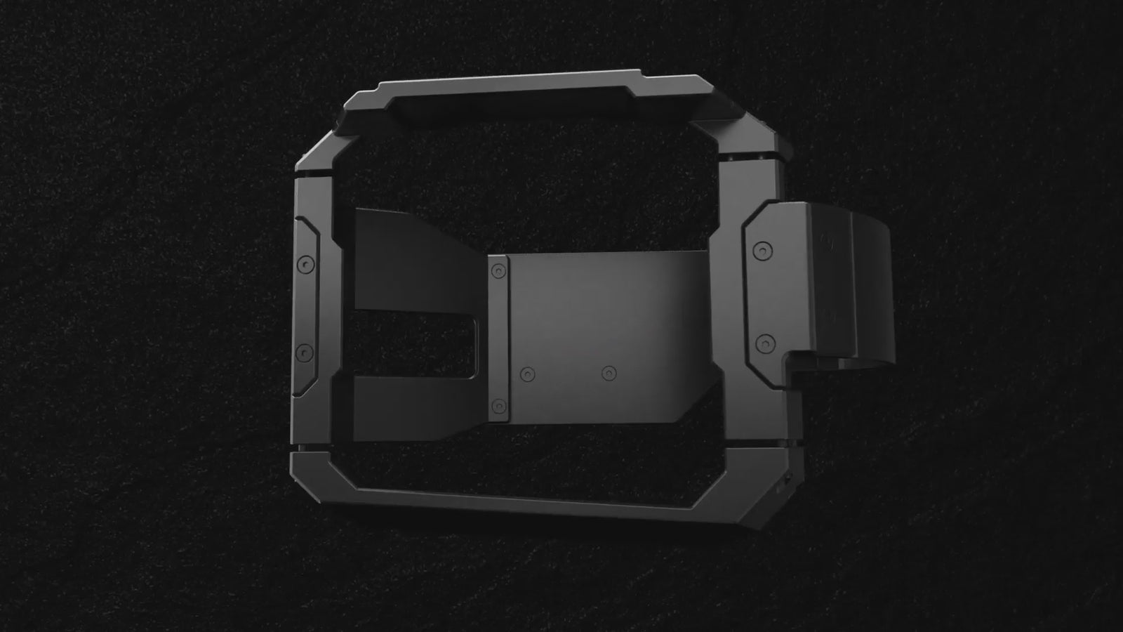CGI product demonstration animation showing the 100% precise CAD fitment and BSM sensor compatibility of Bronco rearview mirror rain guards.