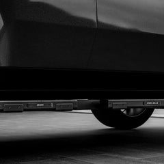 Non-slip high-traction steel surface of LC250 running boards for secure grip